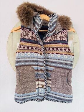 BB dakota detailed faux fur puffer vest